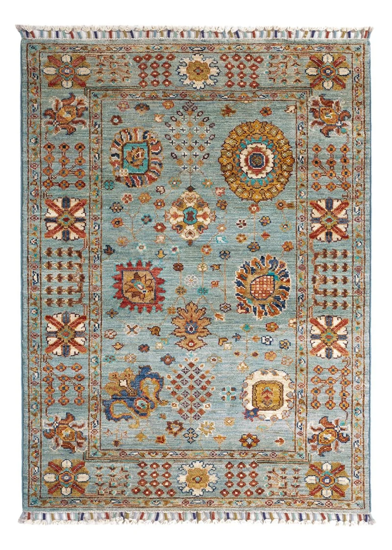 Ariana Teppich 86x119cm - Orientteppich - hellblau