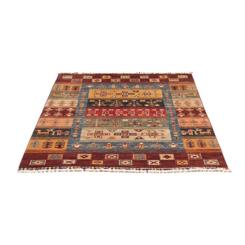 Gabbeh Teppich - Loribaft Perser - 105 x 143 cm - mehrfarbig