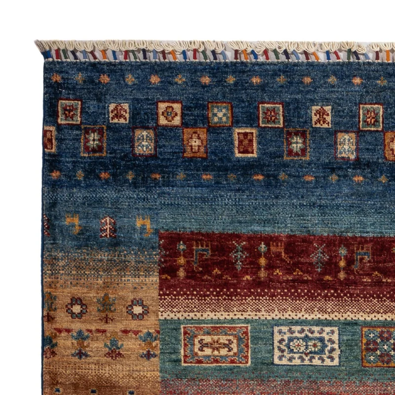 Gabbeh Teppich - Loribaft Perser - 131 x 183 cm - mehrfarbig