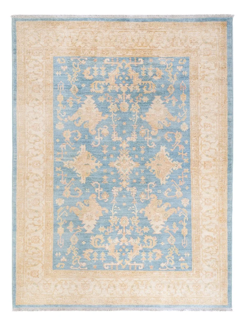 Ziegler Teppich 178x240cm - Orientteppich - blau