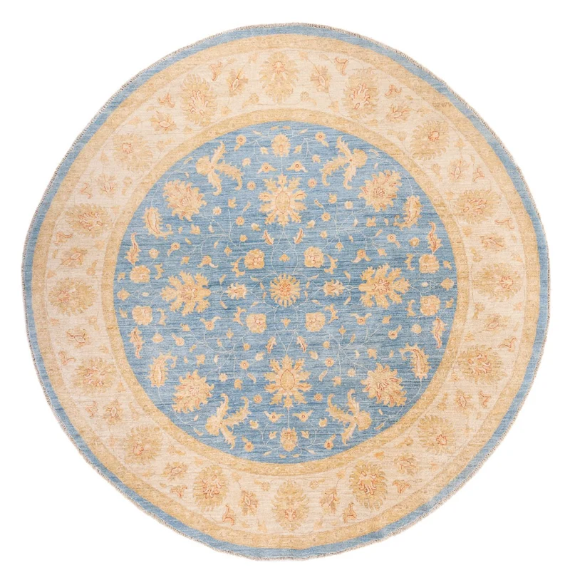 Ziegler Teppich 247x247cm - Orientteppich - blau