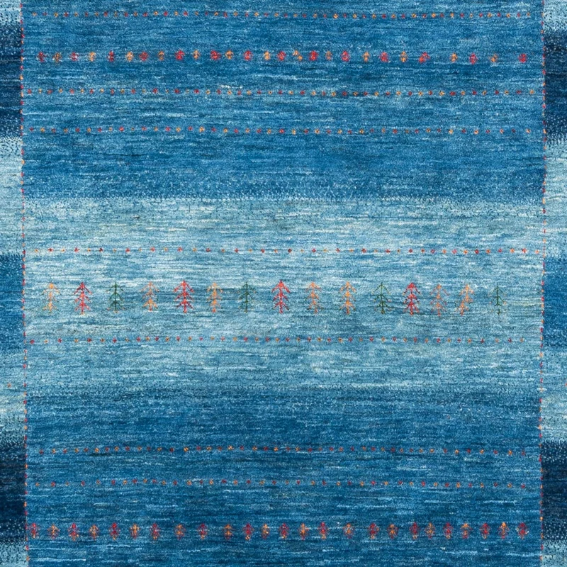 Gabbeh Teppich - Loribaft Perser - 195 x 302 cm - blau
