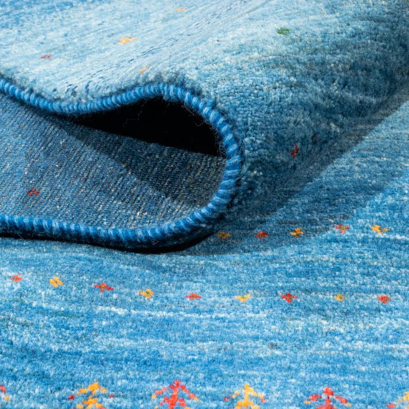 Gabbeh Teppich - Loribaft Perser - 195 x 302 cm - blau