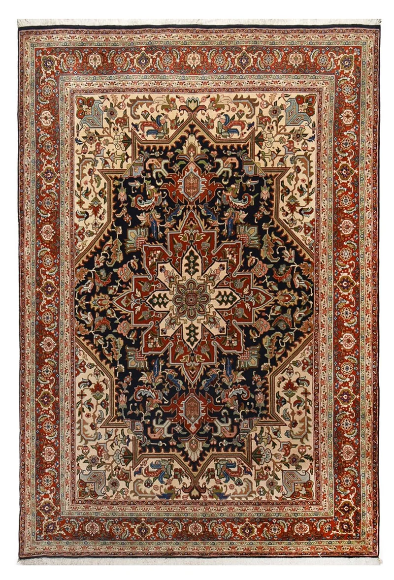 Ardebil Teppich 196x288cm - Perserteppich - dunkelblau