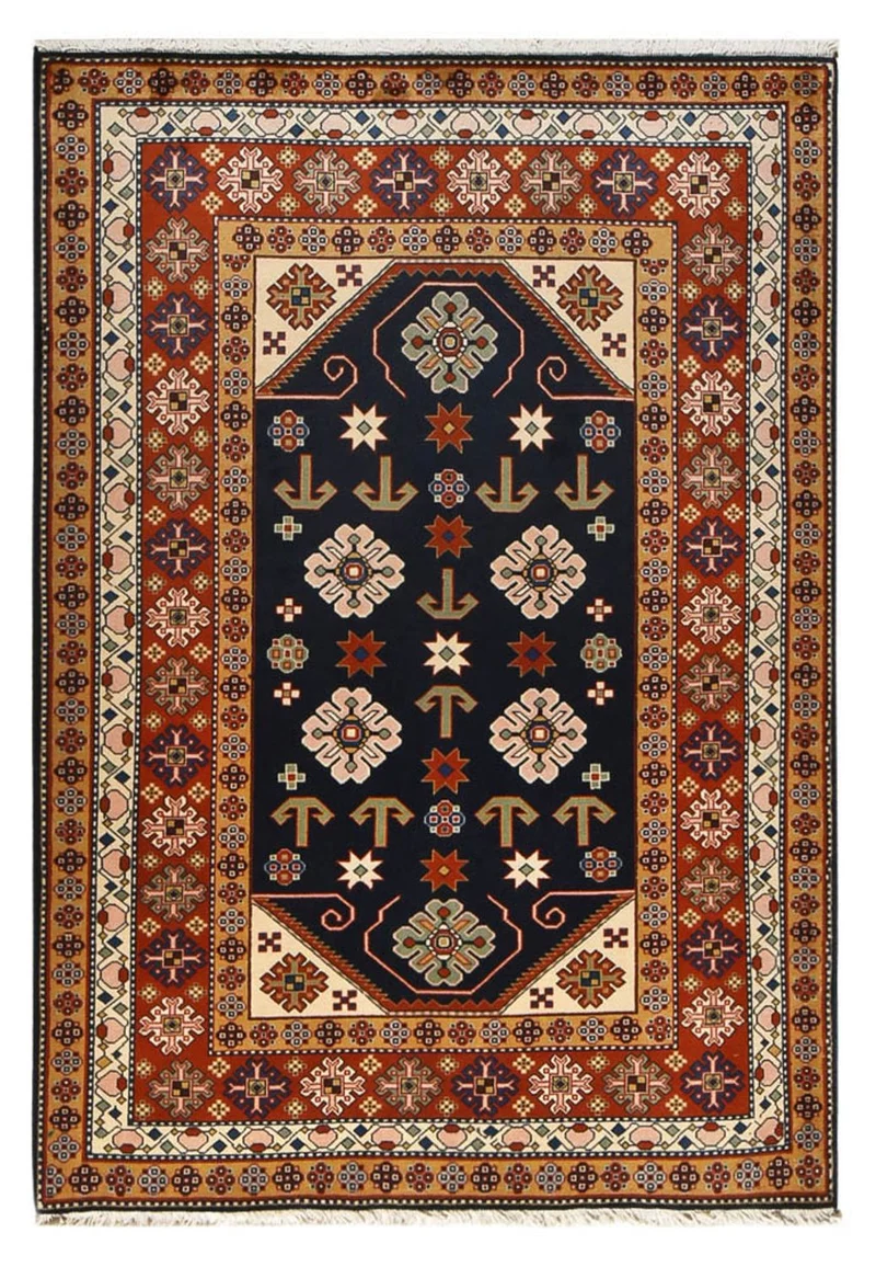 Ardebil Teppich 136x197cm - Perserteppich - dunkelblau