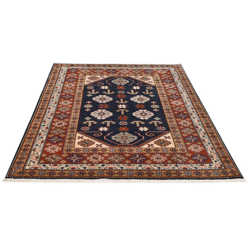 Ardebil Teppich 136x197cm - Perserteppich - dunkelblau