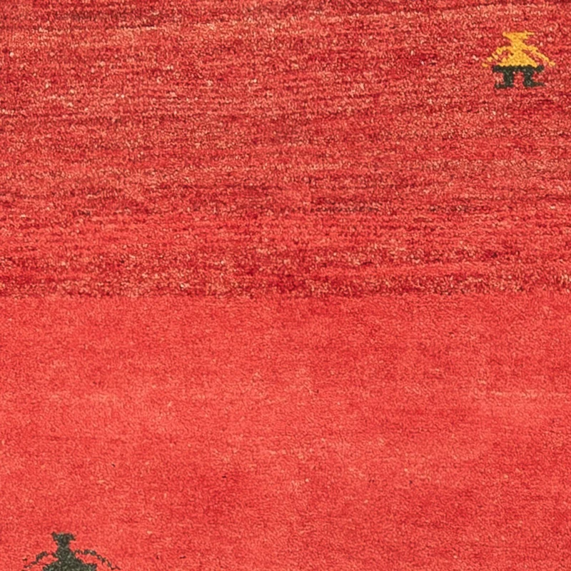 Gabbeh Persisch Teppich 85x227cm - Perserteppich Wollteppich - rot