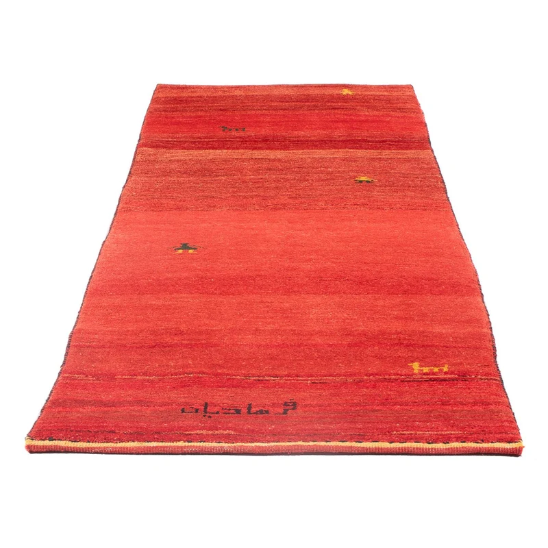 Gabbeh Persisch Teppich 85x227cm - Perserteppich Wollteppich - rot