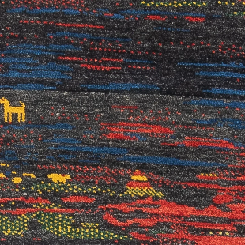 Gabbeh Persisch Teppich 68x185cm - Perserteppich Wollteppich - mehrfarbig