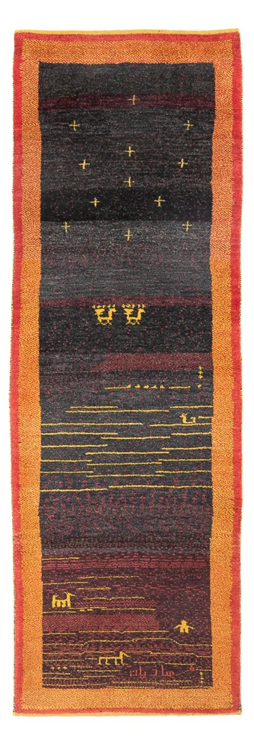 Gabbeh Persisch Teppich 86x260cm - Perserteppich Wollteppich - mehrfarbig