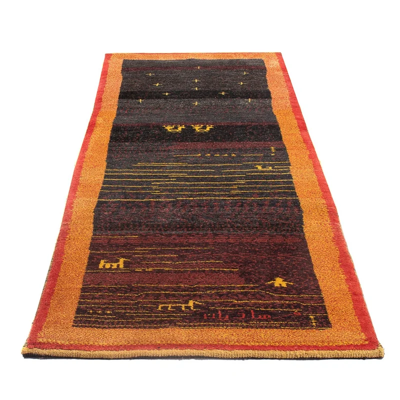 Gabbeh Persisch Teppich 86x260cm - Perserteppich Wollteppich - mehrfarbig