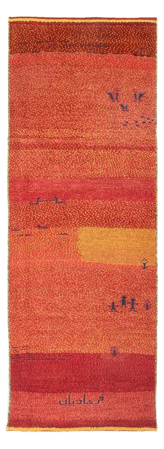 Gabbeh Persisch Teppich 84x237cm - Perserteppich Wollteppich - mehrfarbig