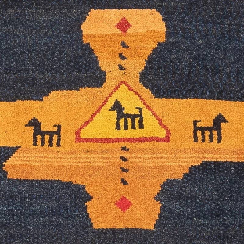 Gabbeh Persisch Teppich 79x217cm - Perserteppich Wollteppich - mehrfarbig