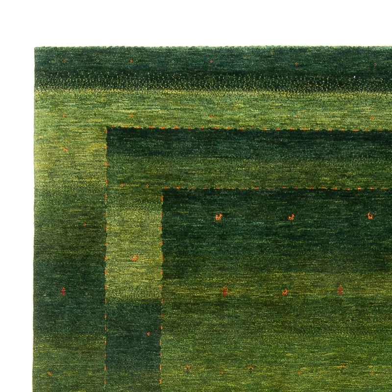 Gabbeh Teppich - Loribaft Perser - 212 x 306 cm - grün