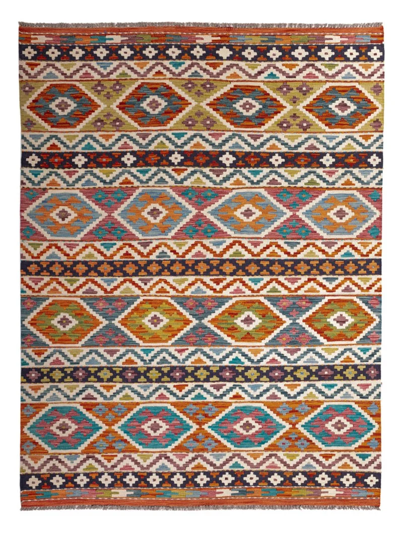 Kelim Maimene Teppich 152x198cm - mehrfarbig