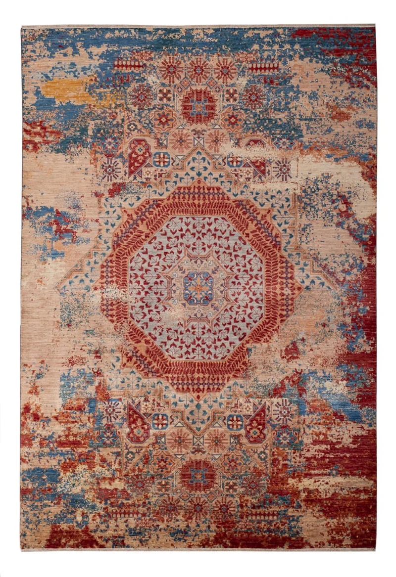 Designer Teppich 208x306cm - mehrfarbig