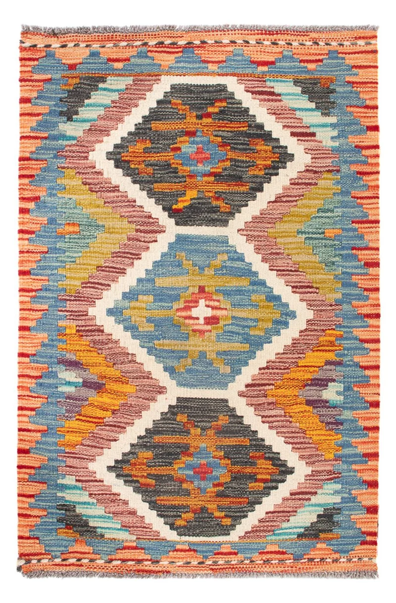 Kelim Maimene Teppich 63x92cm - mehrfarbig