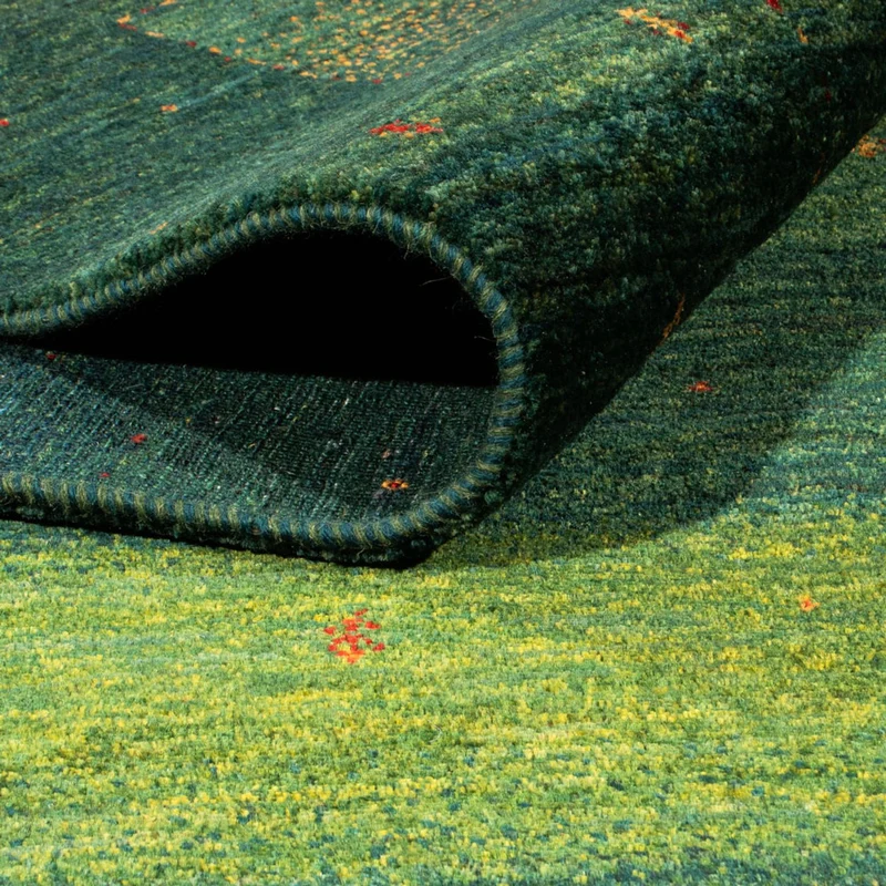 Gabbeh Teppich - Loribaft Perser - 233 x 314 cm - grün