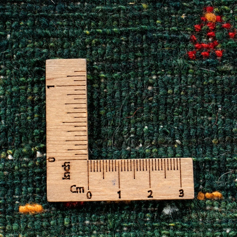Gabbeh Teppich - Loribaft Perser - 233 x 314 cm - grün
