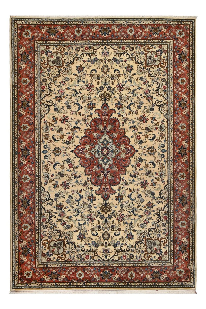 Keshan Teppich 201x296cm - Perserteppich - beige