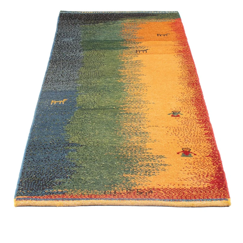 Gabbeh Persisch Teppich 68x202cm - Perserteppich Wollteppich - mehrfarbig