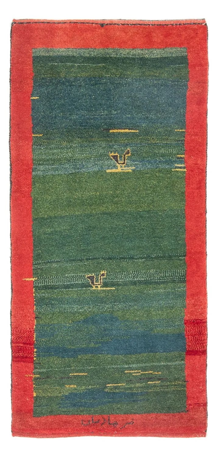 Gabbeh Persisch Teppich 82x178cm - Perserteppich Wollteppich - mehrfarbig