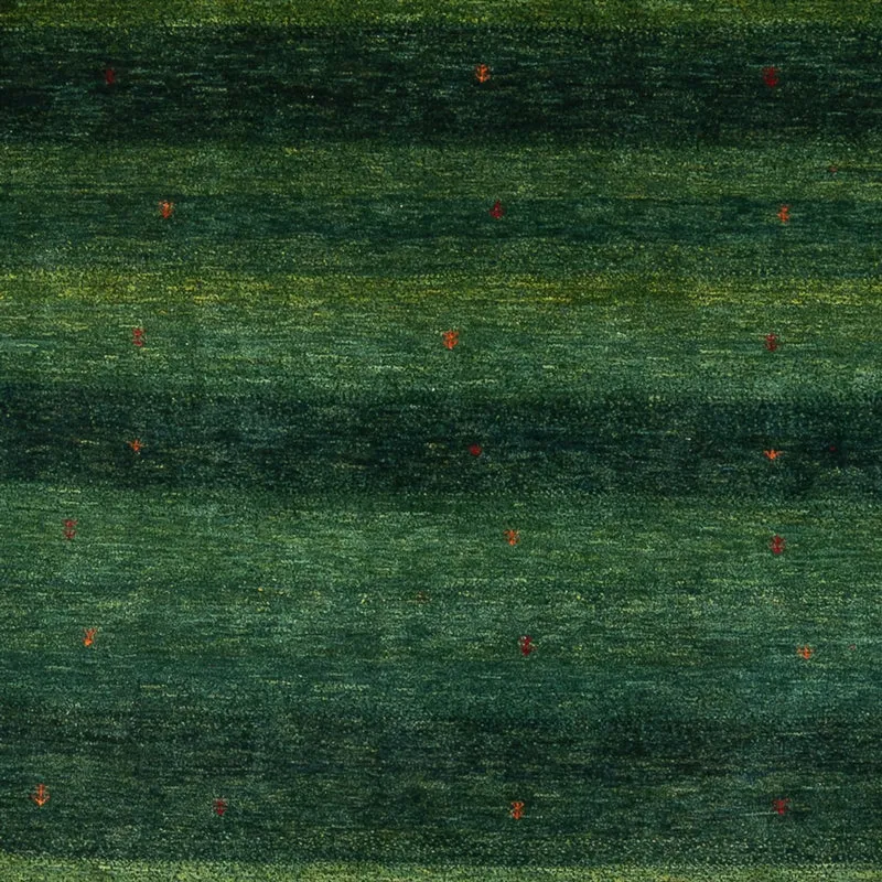 Gabbeh Teppich - Loribaft Perser - 213 x 322 cm - dunkelgrün