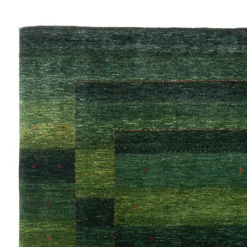 Gabbeh Teppich - Loribaft Perser - 213 x 322 cm - dunkelgrün