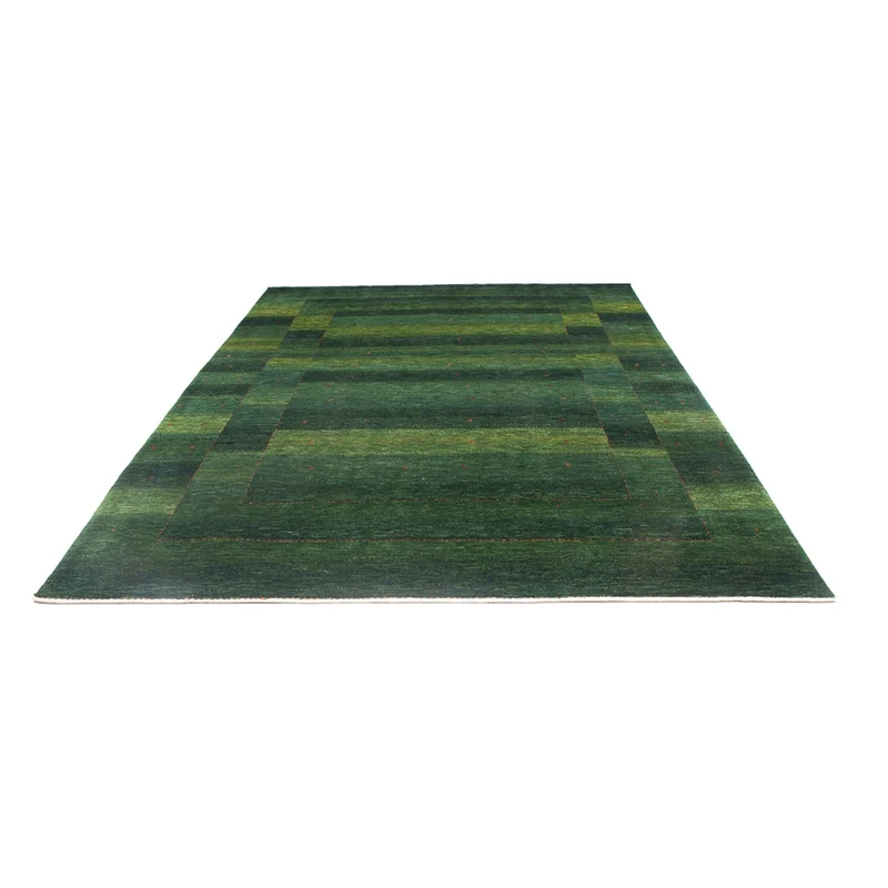 Gabbeh Teppich - Loribaft Perser - 213 x 322 cm - dunkelgrün