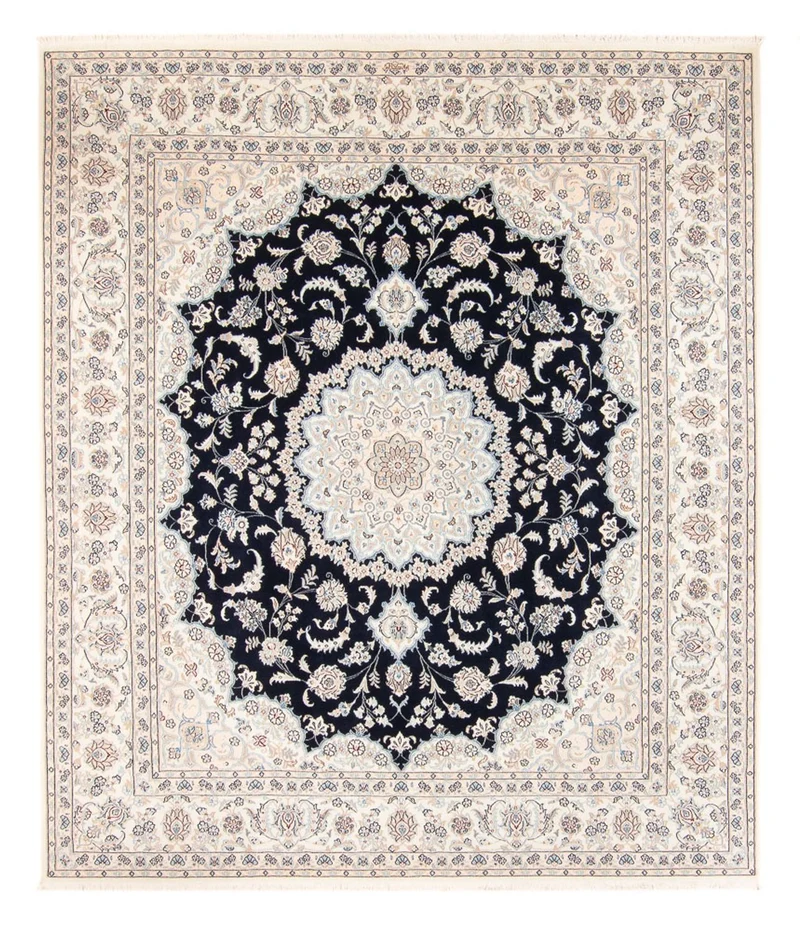 Nain Teppich 223x266cm - Perserteppich - dunkelblau