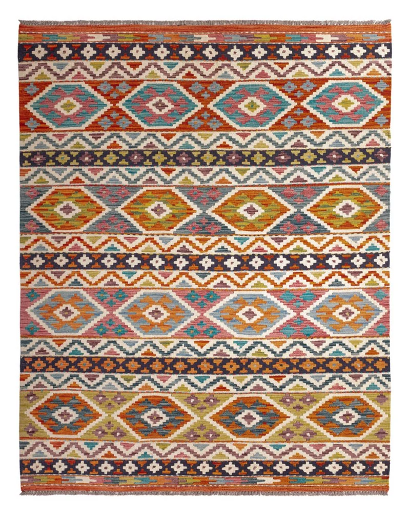 Kelim Maimene Teppich 154x197cm - mehrfarbig