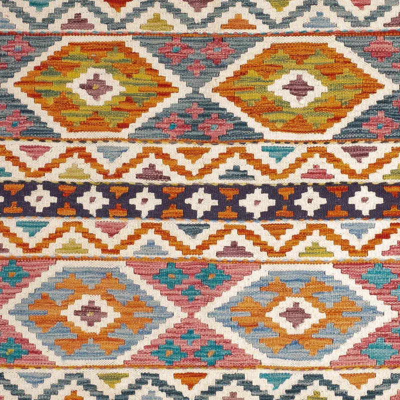 Kelim Maimene Teppich 154x197cm - mehrfarbig