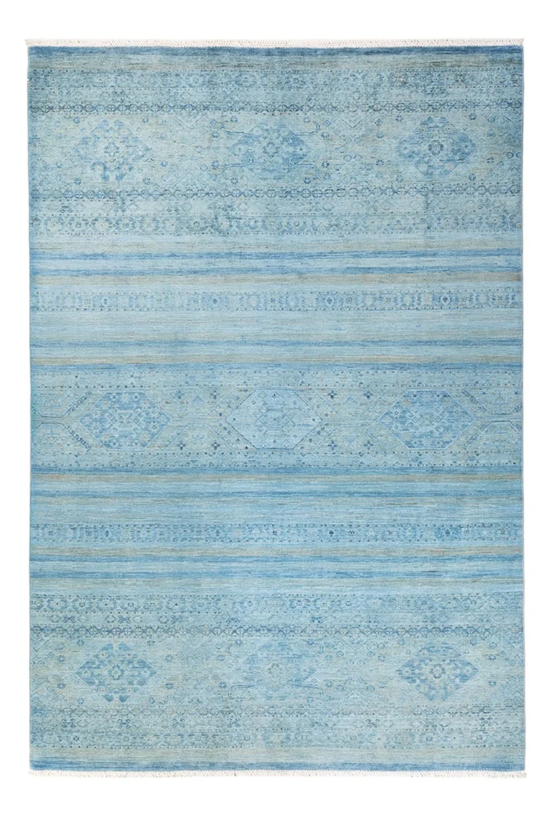 Ziegler Modern Teppich 171x250cm - Orientteppich - hellblau
