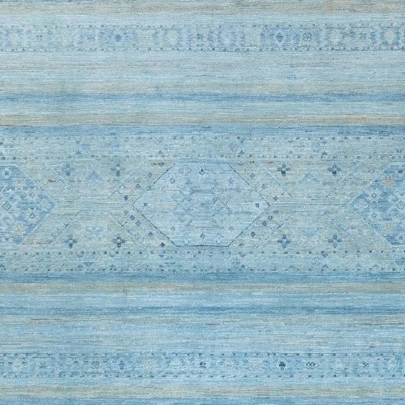 Ziegler Modern Teppich 171x250cm - Orientteppich - hellblau
