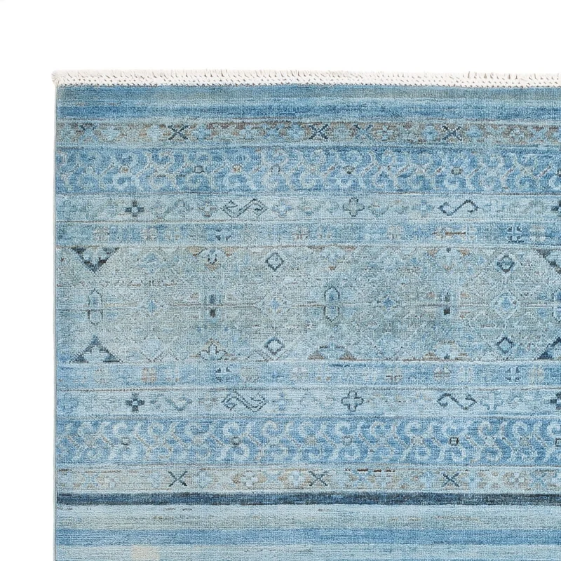 Ziegler Modern Teppich 170x241cm - Orientteppich - seeblau