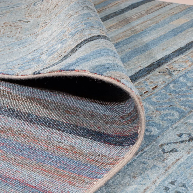 Ziegler Modern Teppich 170x241cm - Orientteppich - seeblau