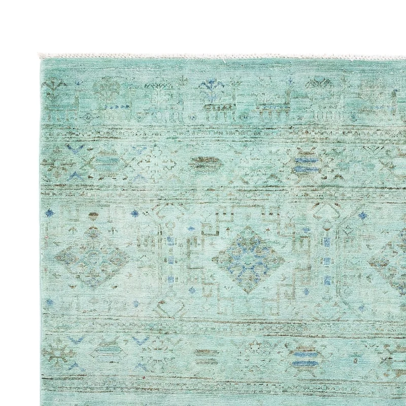 Ziegler Modern Teppich 164x237cm - Orientteppich - türkis