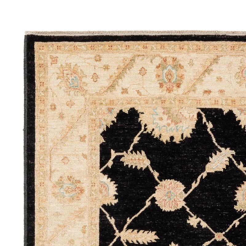 Ziegler Teppich - 175 x 244 cm - schwarz