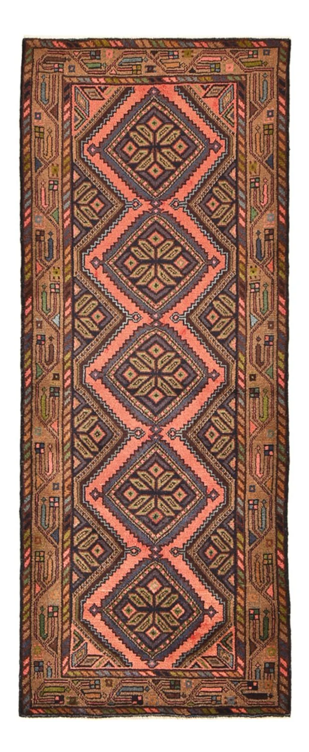Hamadan Teppich 75x188cm - Perserteppich - dunkelbeige