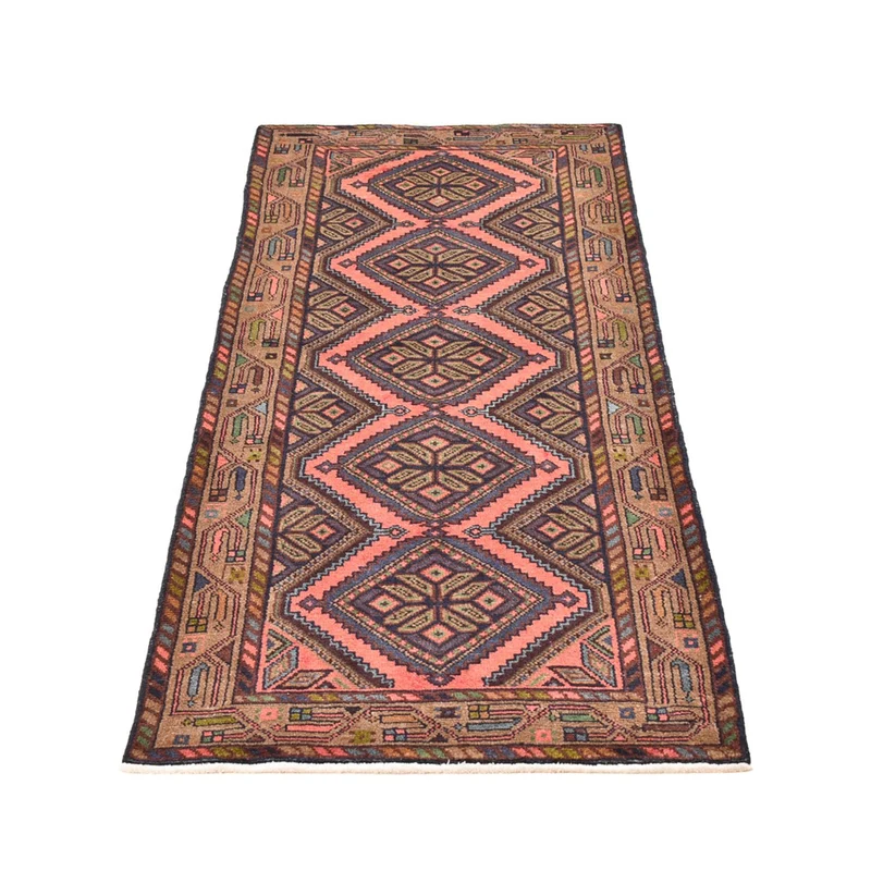 Hamadan Teppich 75x188cm - Perserteppich - dunkelbeige