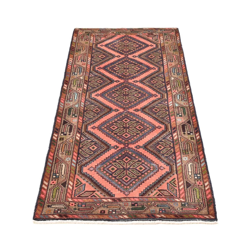 Hamadan Teppich 78x185cm - Perserteppich - dunkelbeige