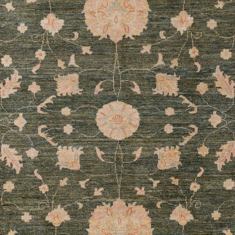 Ziegler Modern Teppich 205x294cm - Orientteppich - dunkelgrün
