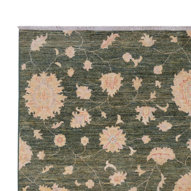 Ziegler Modern Teppich 205x294cm - Orientteppich - dunkelgrün