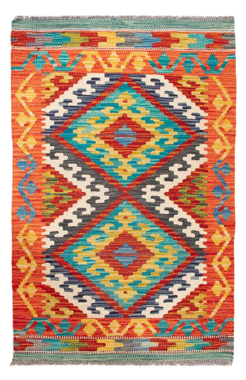 Kelim Maimene Teppich 60x90cm - mehrfarbig