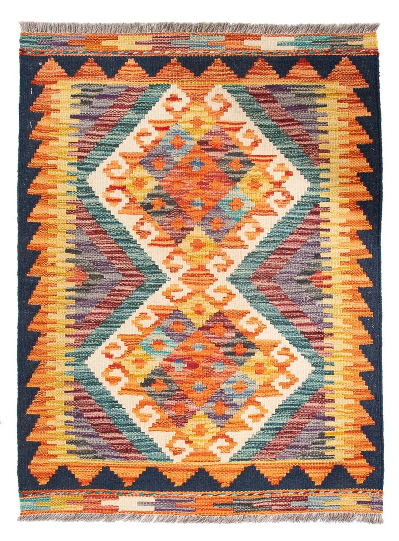 Kelim Maimene Teppich 62x85cm - mehrfarbig