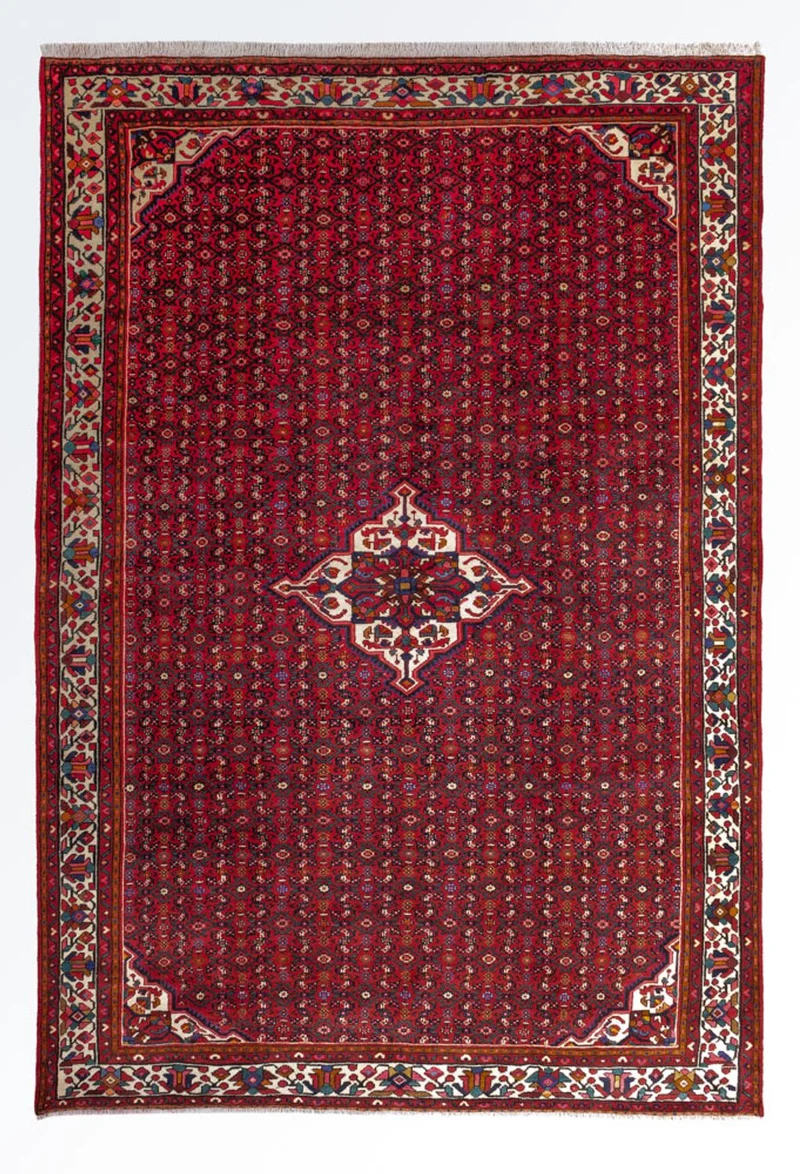 Malayer Teppich 258x363cm - Perserteppich - dunkelrot