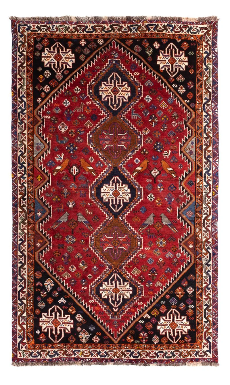 Ghashghai Teppich 162x259cm - Perserteppich - rot