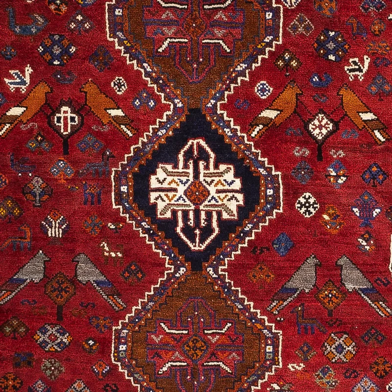Ghashghai Teppich 162x259cm - Perserteppich - rot