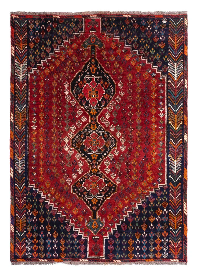 Ghashghai Teppich 155x211cm - Perserteppich - rot