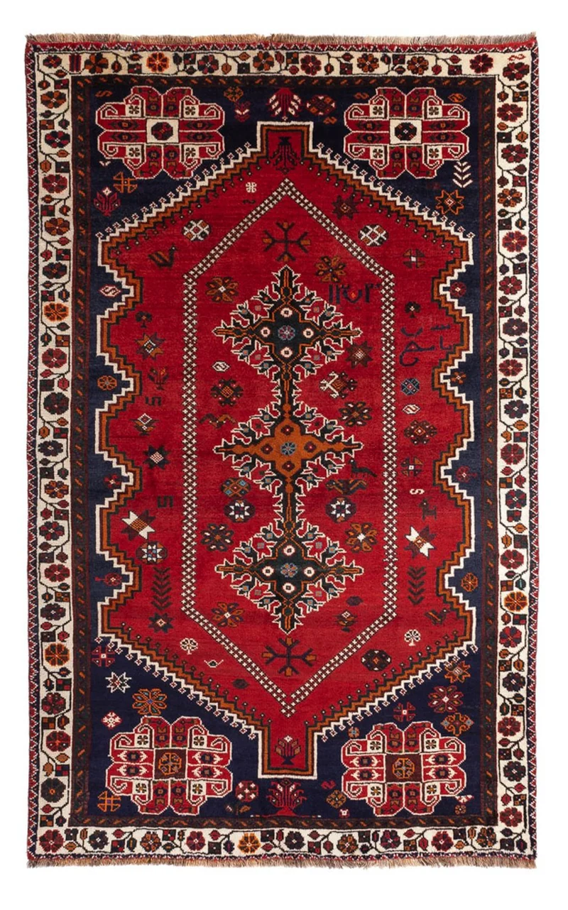 Ghashghai Teppich 162x257cm - Perserteppich - rot